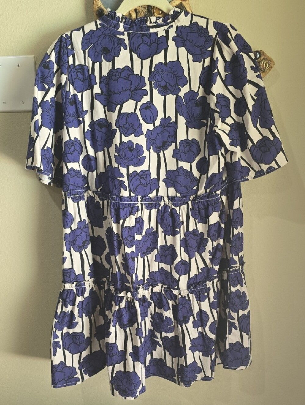 Mud Pie Purple Floral Tiered Dress - Picture 4 of 8